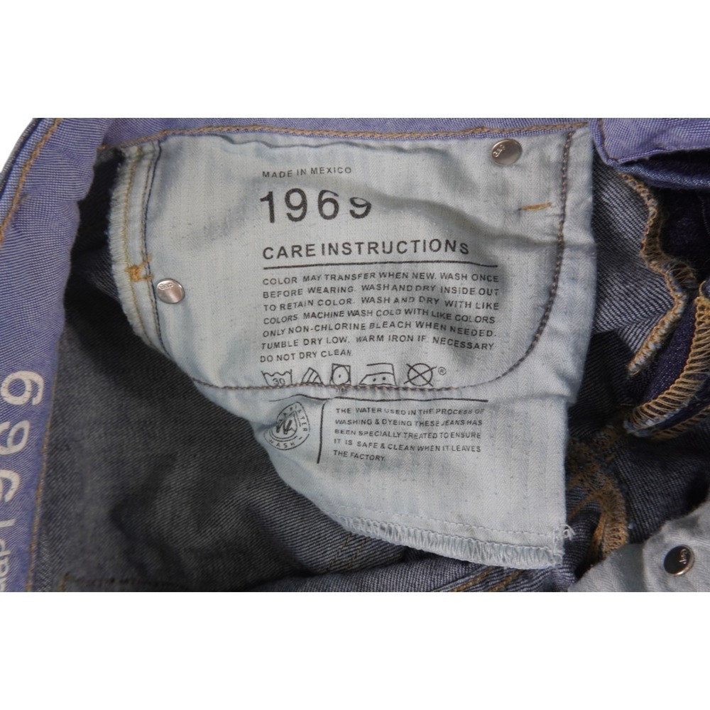 Gap 1969 Long & Lean Bootcut Jeans Womens 26/2L Blue Whiskering Denim Cotton - Picture 10 of 13